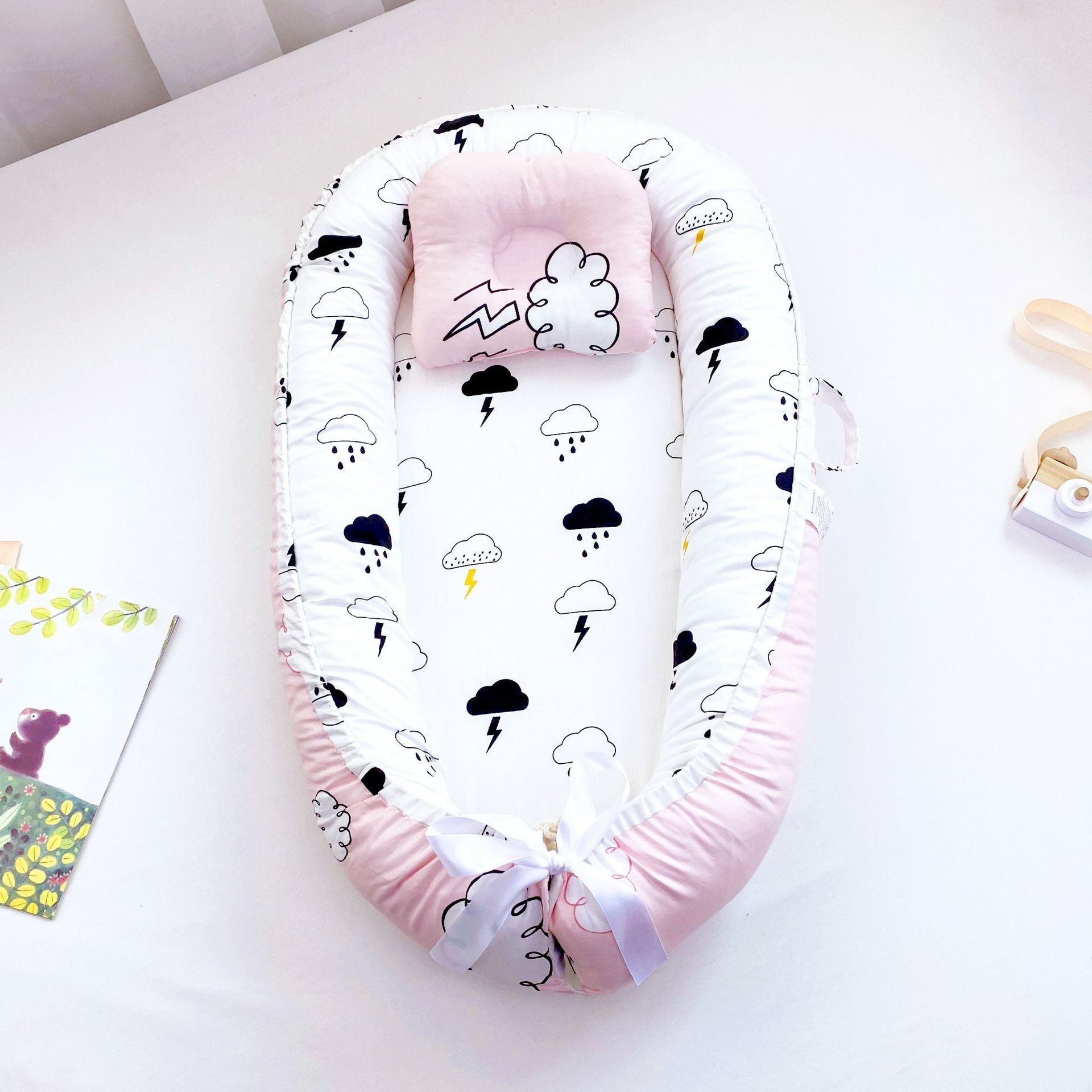 Pure Cotton Baby Nest Bed Portable Newborn Baby Bed