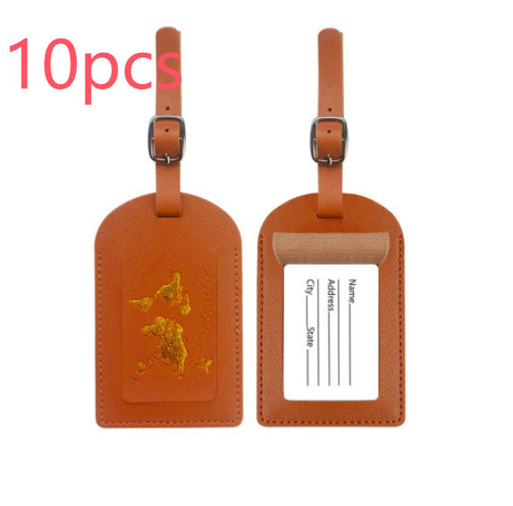 Leather Luggage Tags - Personalized Name Tag for Travel