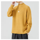 Half High-Necked Sweater for Men's Casual Knitwear Outerwear - Minihomy