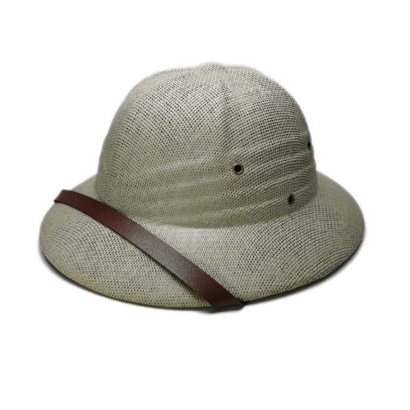 British Explorer Straw Pith Helmet Sun Hat - Toquilla