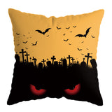 Linen Skull Halloween Pillow Cover