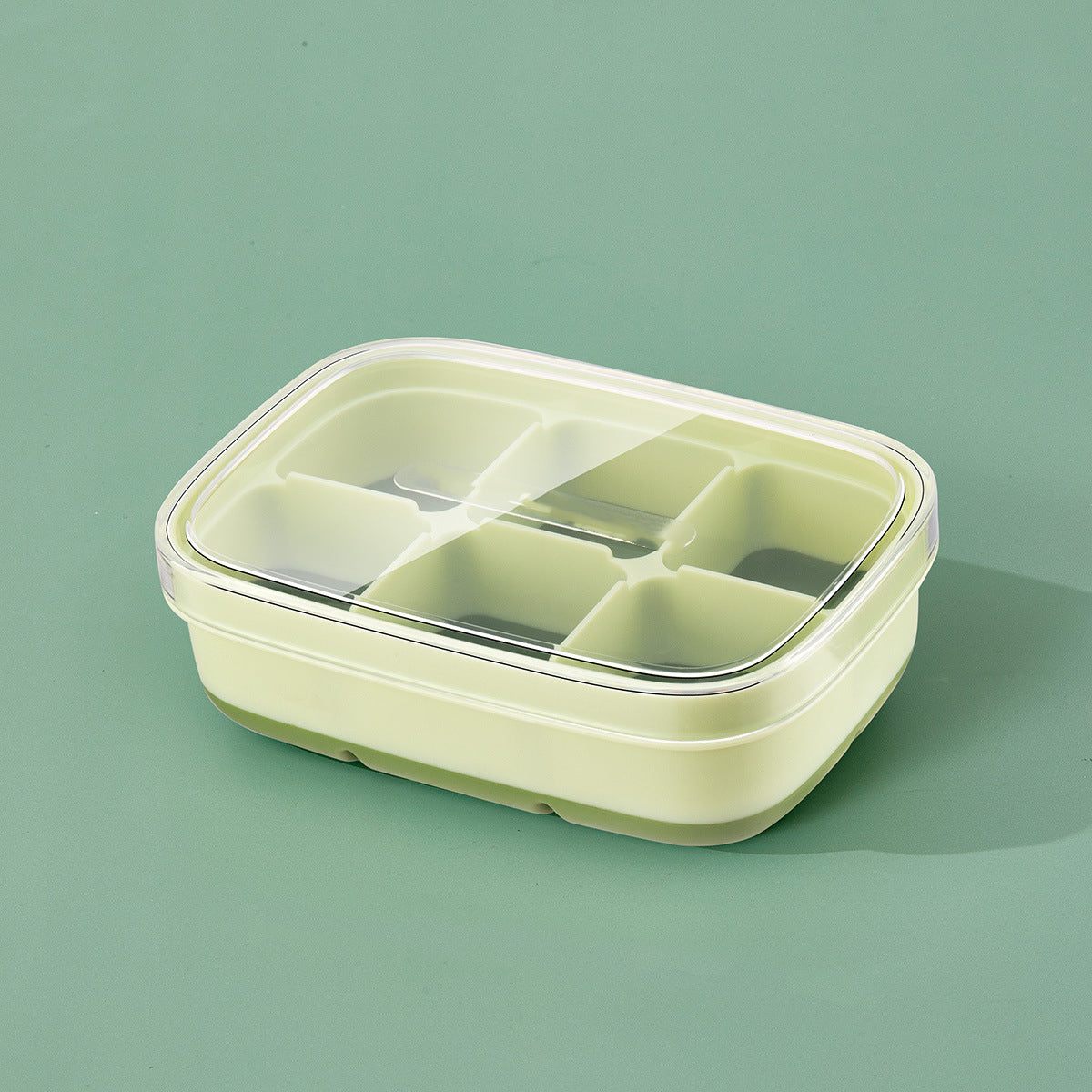 Silicone Ice Cube Mould With DIY Lid 6 Grid Soft Bottom Ce Cube Mold