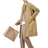 Men's Single-breasted Casual Mid-length Trench Coat: Your Stylish Companion