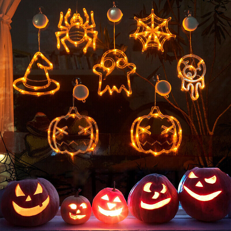 Halloween Window Hanging LED Lights - Spooky Halloween Decor