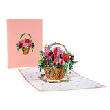 3D Flower Bouquet Cards Gifts Anniversary Pop-Up Mom Floral Bouquet Wife Greeting Cards Mothers Day