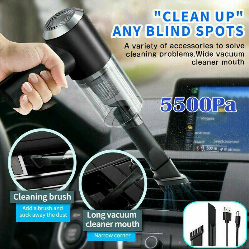 Portable Car Vacuum Cleaner Handheld Vacuum High Power Cordless