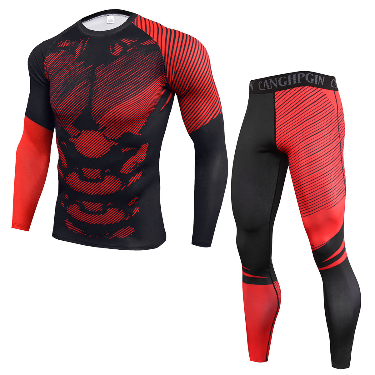 Men's PRO Tight Fitness Sports Training Suit Stretch