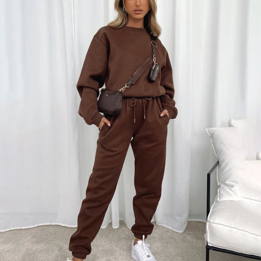 Women's Casual Long Sleeve Sweatshirt Suit