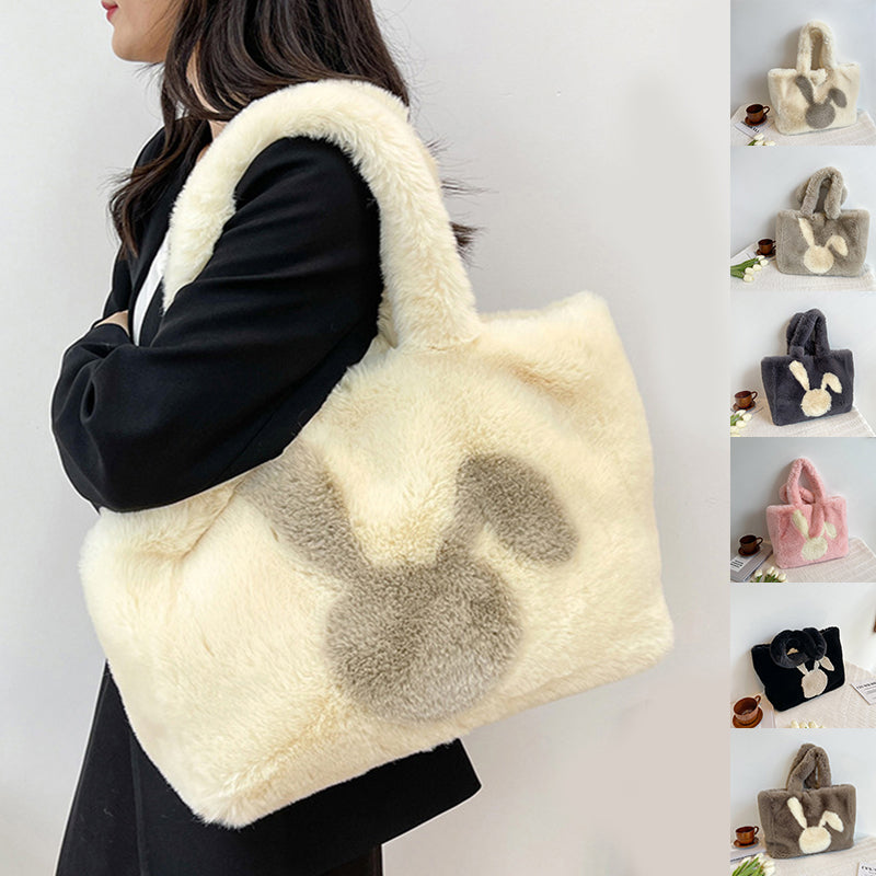 Cute Cartoon Rabbit Ears Plush Bag