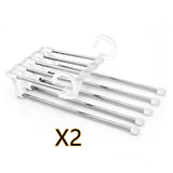 5-in-1 Multifunctional Wardrobe Hangers - Stainless Steel Clothes Hangers for Pants, Shirts, & More