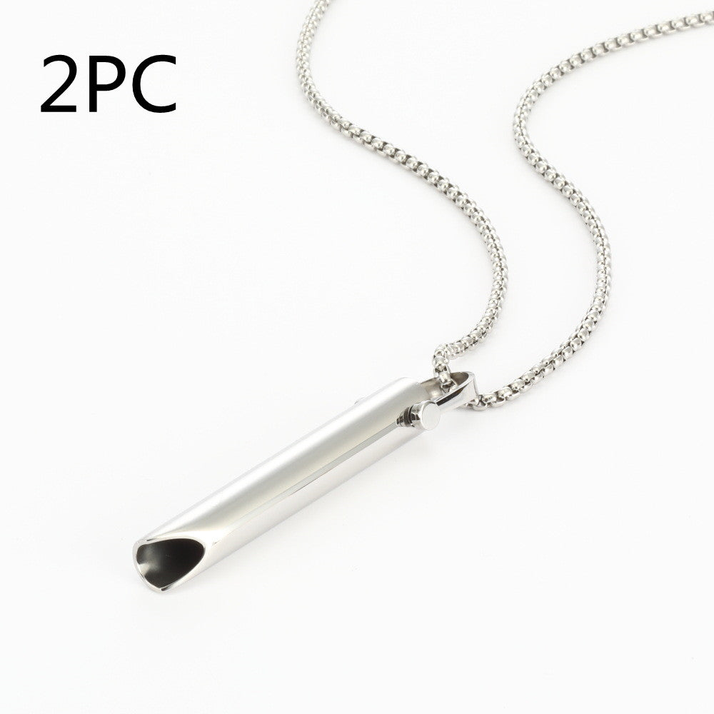 Adjustable Breathing Relieve Pressure Ornament Stainless Steel Decompression Necklace: Find Peace and Style in Every Breath - Minihomy