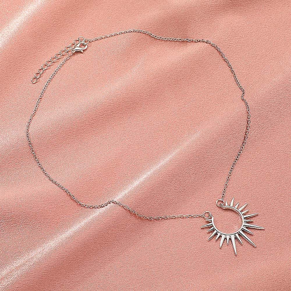 Sunflower Necklace Retro  Clavicle Chain Creative Jewelry Women