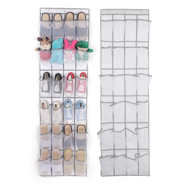 24 Pocket Shoe Space Door Hanging Storage Rack - Minihomy