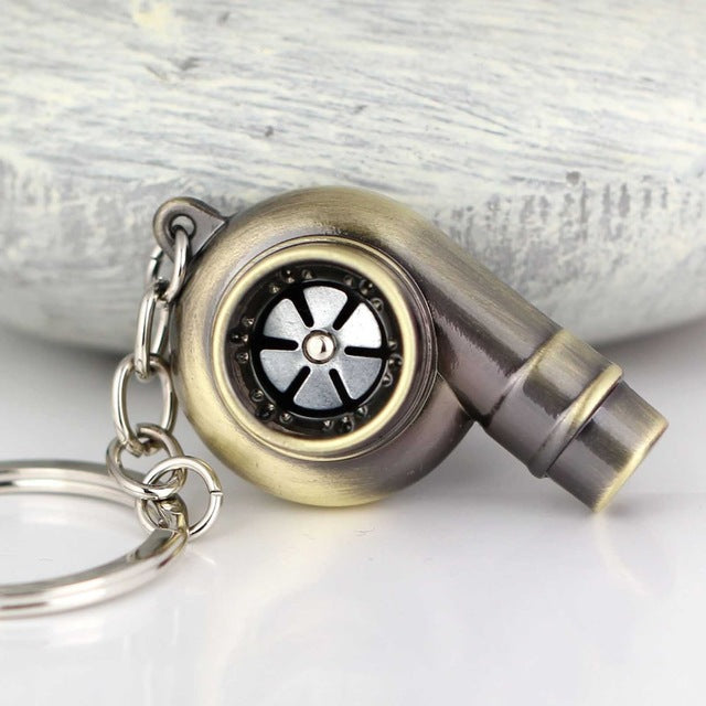 Turbo Keychain Metal Whistle Sound Supercharger