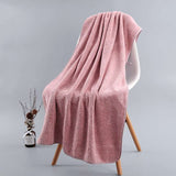 Bamboo Charcoal Solid Color Household Bath Towel for Adults - Minihomy