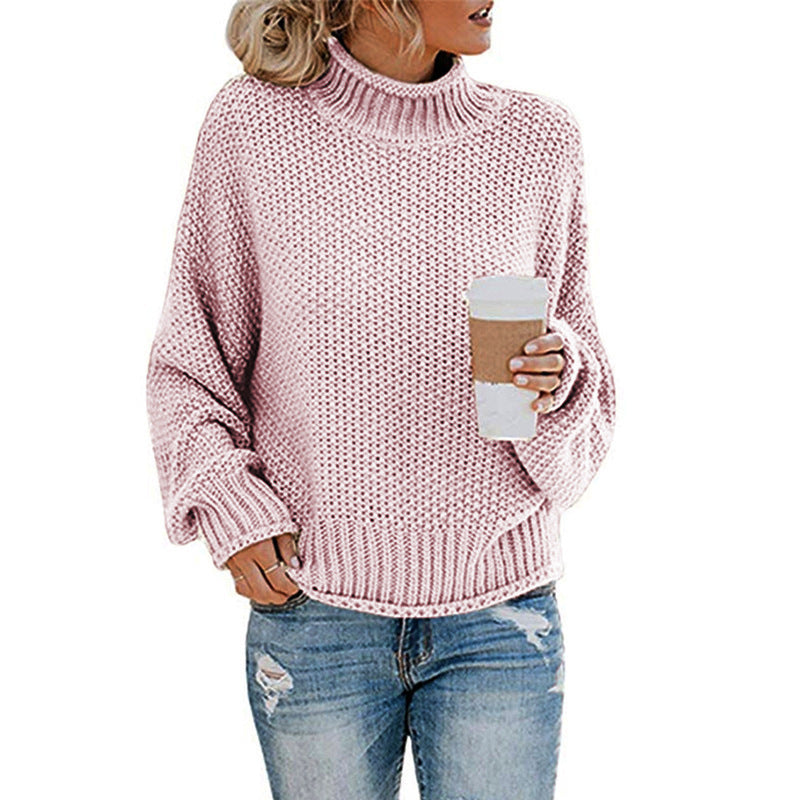 Cardigan Thick Thread Turtleneck Pullover - Minihomy