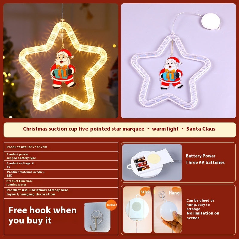 LED Christmas Star Lights - Window/Door Holiday Decoration