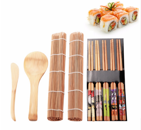 Bamboo Sushi Maker Set Rice Sushi Making Kits Roll Cooking Tools - Minihomy