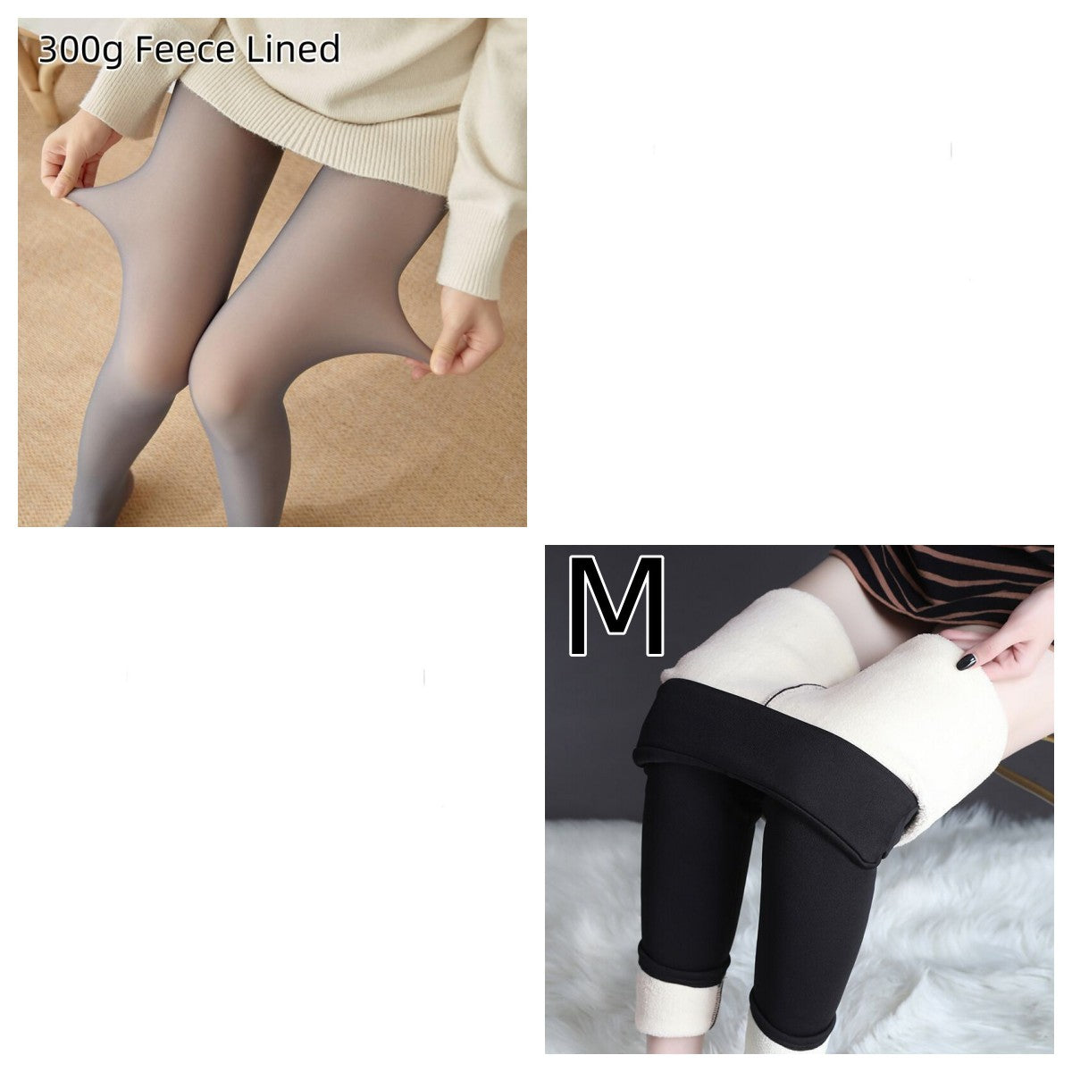 Fleece-lined Thickened Sheer Tights Leggings Transparent One-piece Superb Pantynose