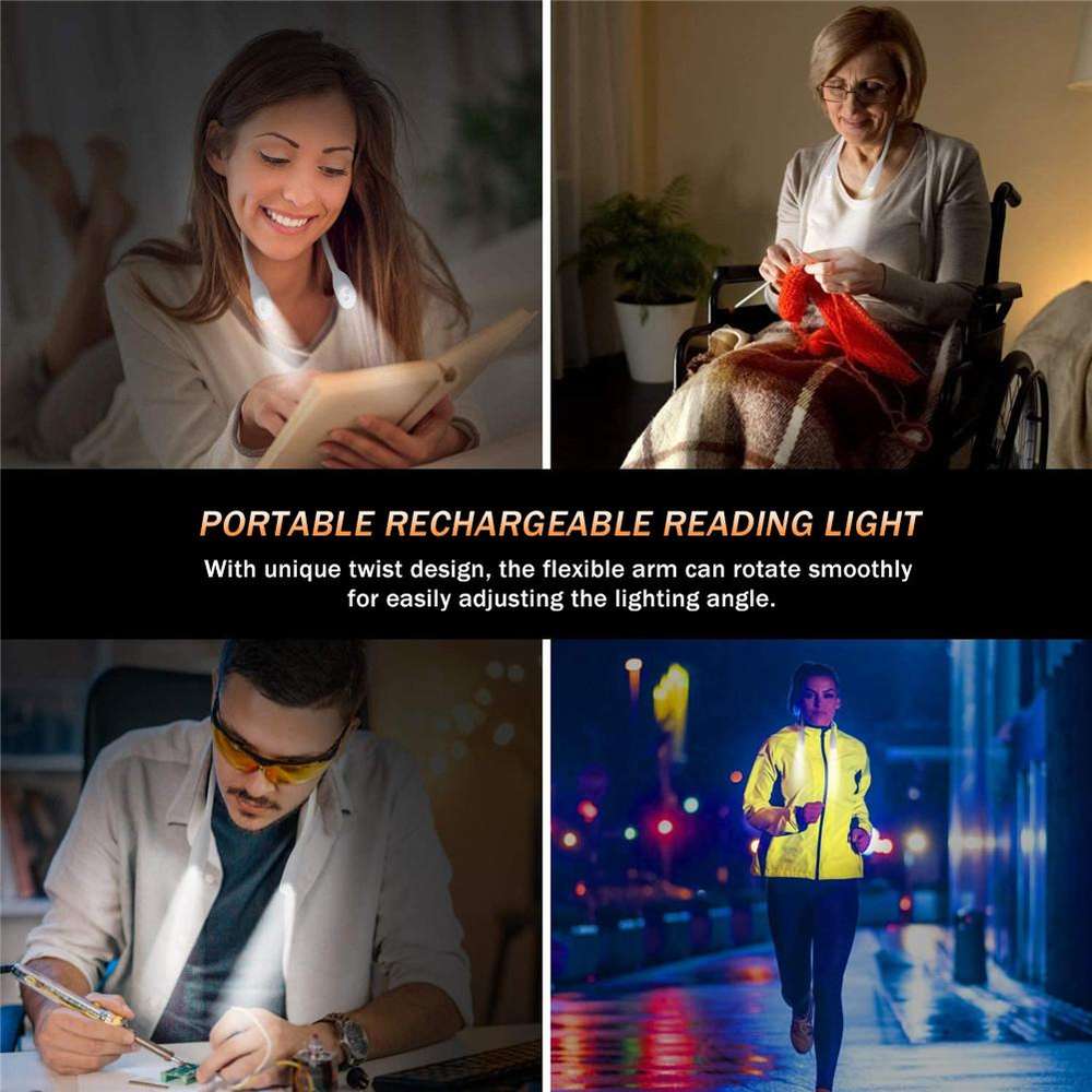 Lighten Up Your Reading (and More!) with the Hands-Free USB Neck Light - Minihomy