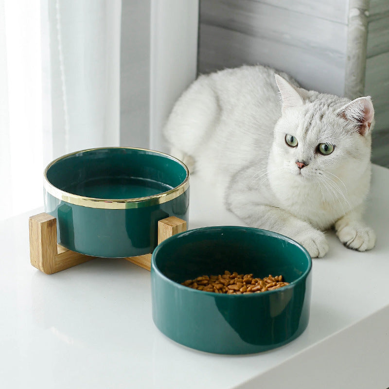 Ceramic Cat Bowl for Food and Water - Pet Dishes for Cats