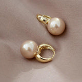 Large Pearl Earrings Simple Double-sided Ear Clip