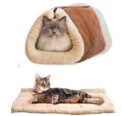 Comfortable Pet Cat Bed Foldable Snooze Tunnel Mat