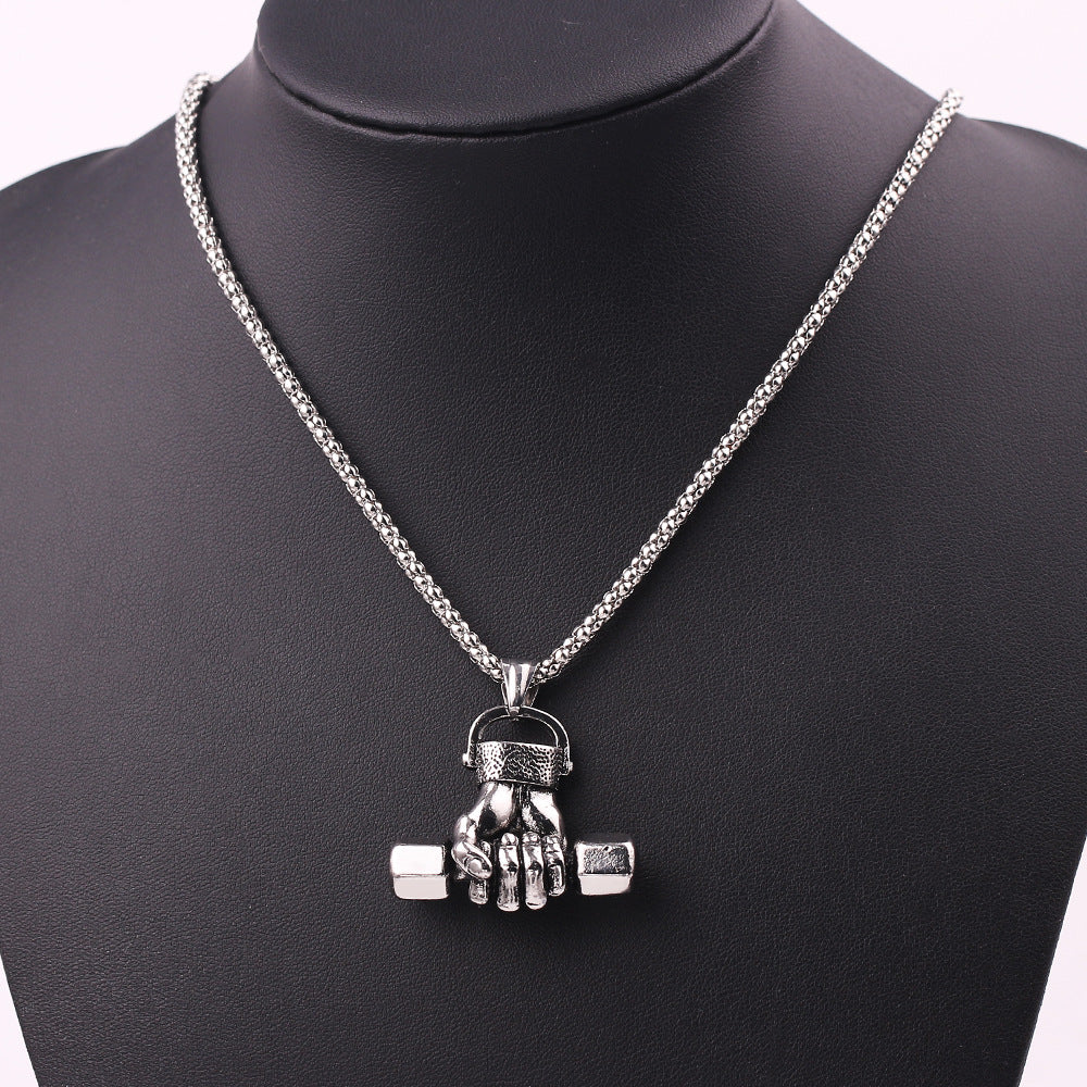 Gym dumbbell necklace - Minihomy