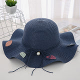 Women's Wavy Edge Big Brim Straw Hat