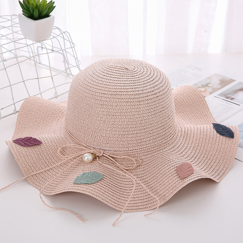 Women's Wavy Edge Big Brim Straw Hat