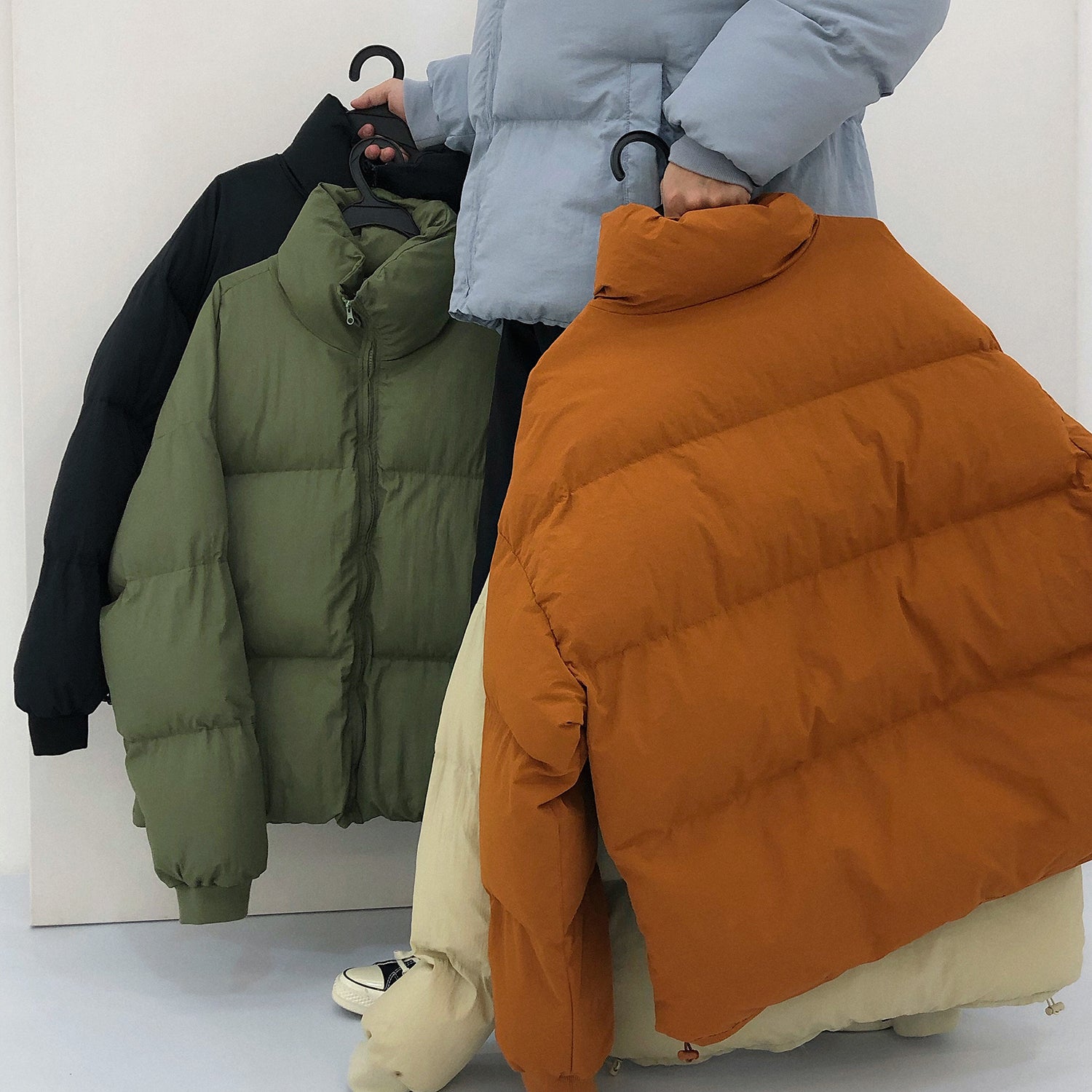 Winter Bread Clothes Simple Couple Loose Cotton Coat Jacket Men