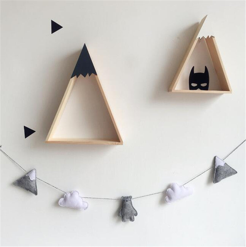 Kids Room Decoration Hanging Wall Decor Felt Fabric Cloud Garland String Party Banner