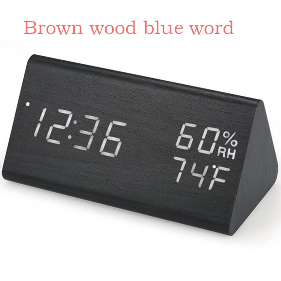 Electronic Stylish Clock High-Quality MDF - Minihomy