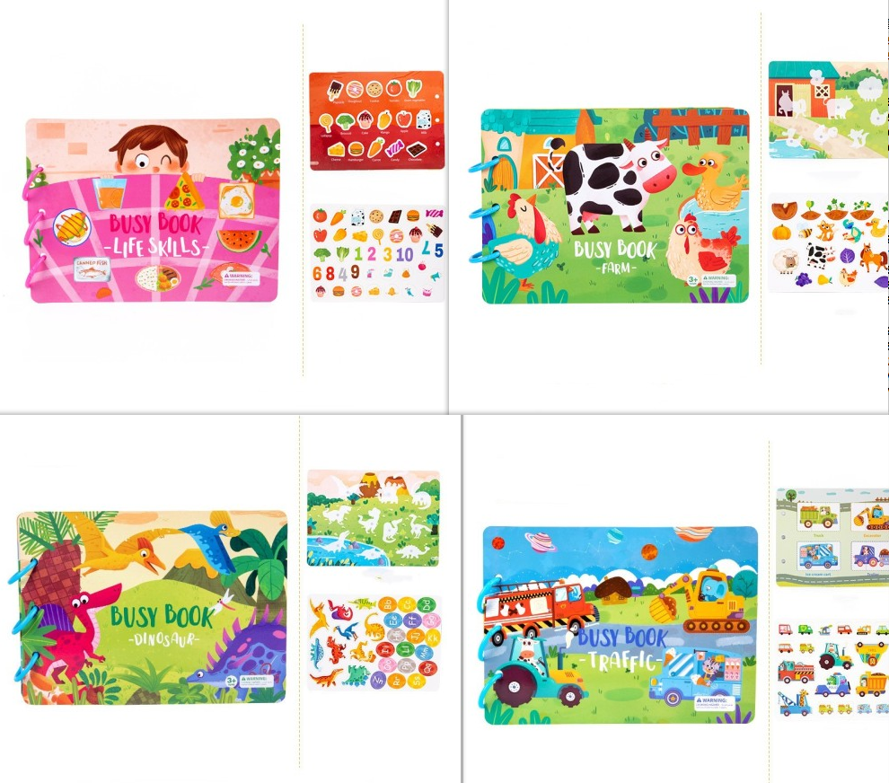 Children's Busy Book Educational Toys Repeated Paste - Minihomy