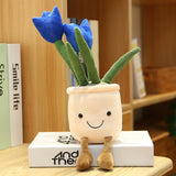 Cute Tulip Bouquet Plush Toy Doll - Simulation Flower Living Room Decoration