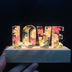 Eternal Flower USB Power LED Night Light LOVE Letter LED Dried Floral Rose Lamp - Minihomy