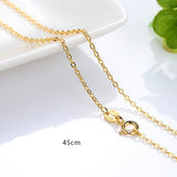 Silver Necklace Gold Plated Chain Gold Color Necklace