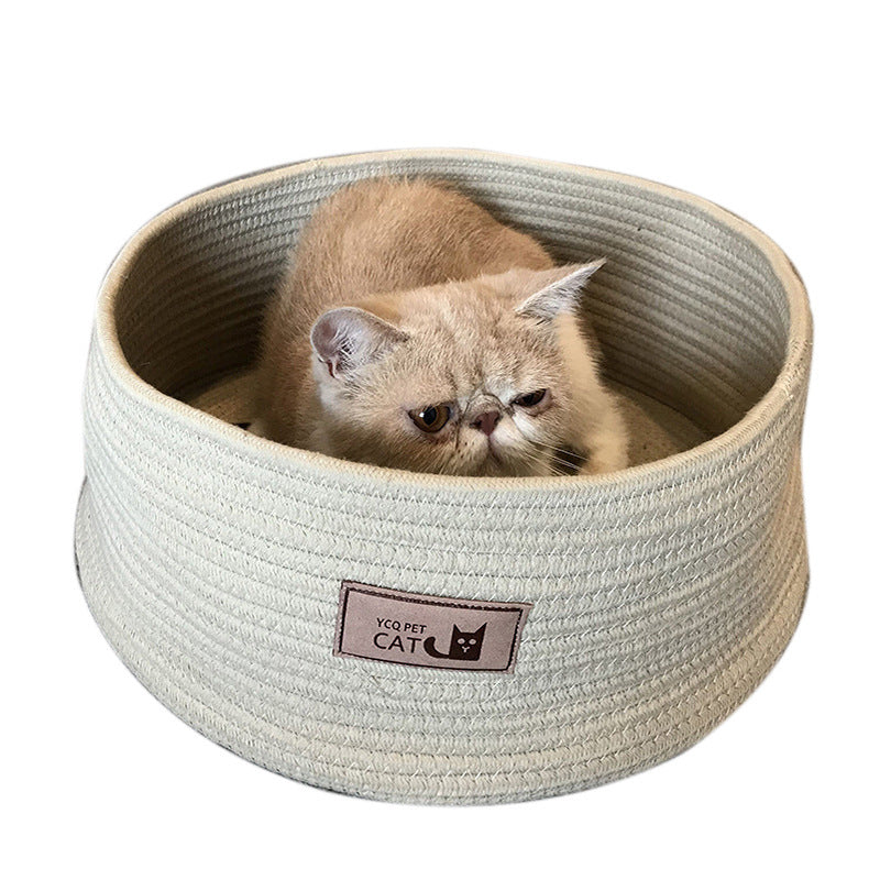 Cat Litter Small Dog Kennel Round Cat Bed