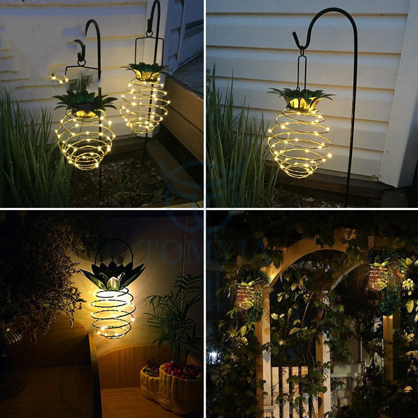 Waterproof Pineapple Solar Path Lights - Fairy String Lights for Garden Decor