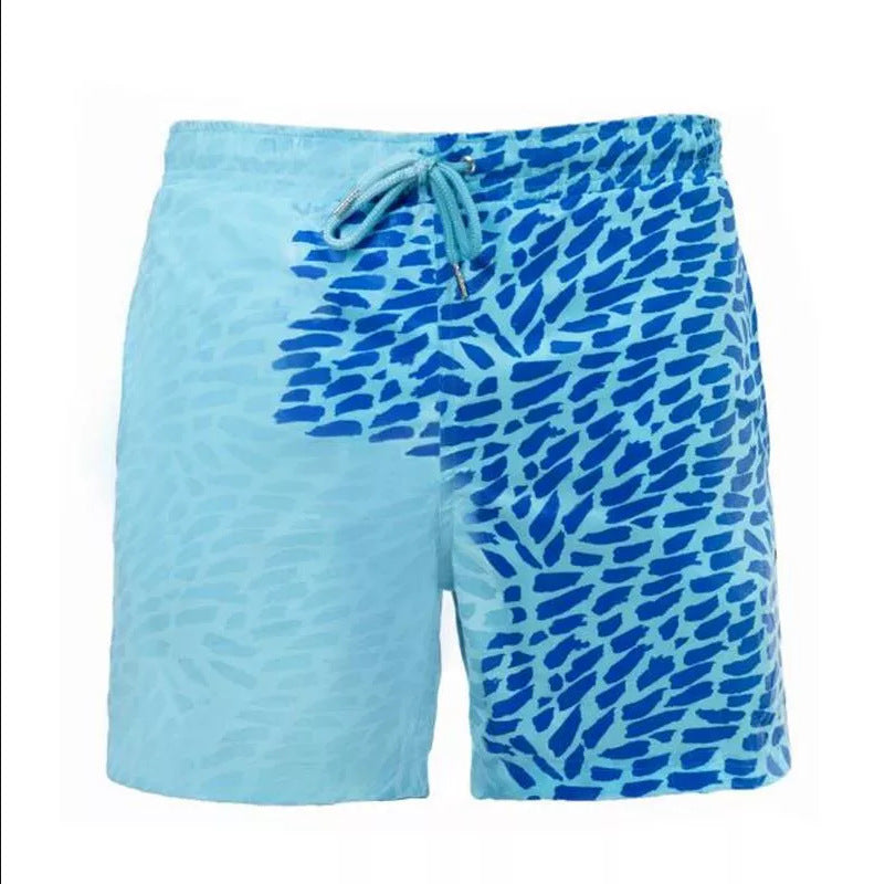 Magical Change Color Beach Shorts Summer Men Swimming Trunks Swimwear Swimsuit