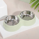 Double Cat Bowls with Water Fountain, Wheat Straw Pet Bowls for Food and Drink, Cute Cat Supplies