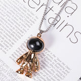 Hip Hop Fashion Cross Spaceman Necklace Keychain