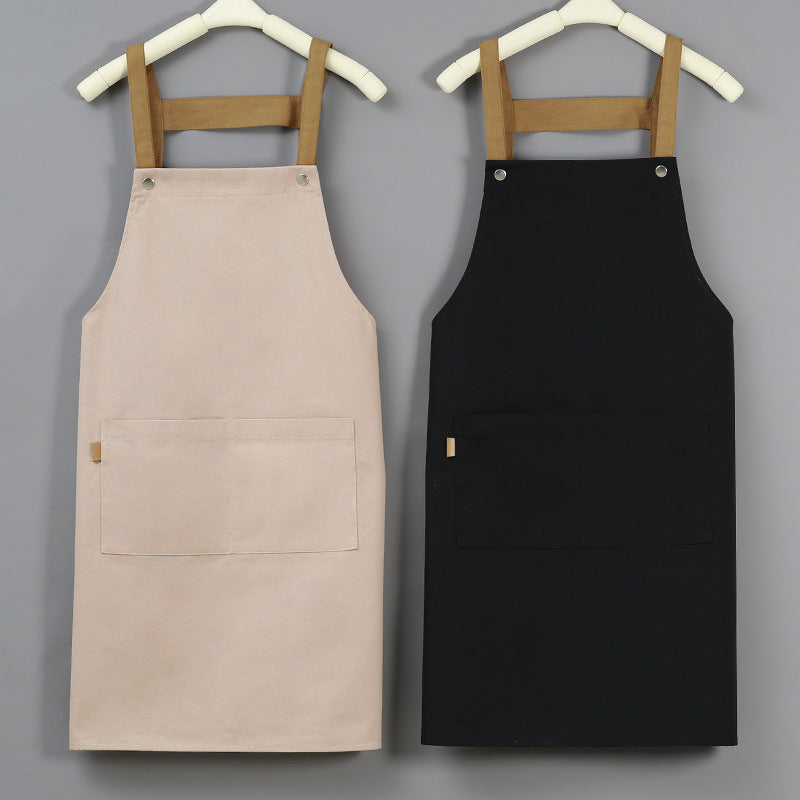 Advertising Apron Custom Female Custom-Made Canvas Custom-Made Japanese Simple Kitchen - Minihomy