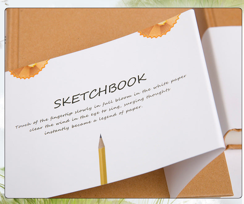 Hard Shell Blank Hardcover Sketchbook - Simple Notebook for Drawing & Writing - Minihomy