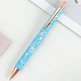 Ins Metal Pen Pu Bag Diamond Pen Sequin Press Pen Customized Multi-Color Press Ballpoint Pen - Minihomy