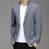 Spring New Suit Men Korean Plaid Non Iron Casual Small Suit