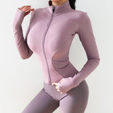 Crop-Tops Sweatshirts Gym Jacket Fitness Coat