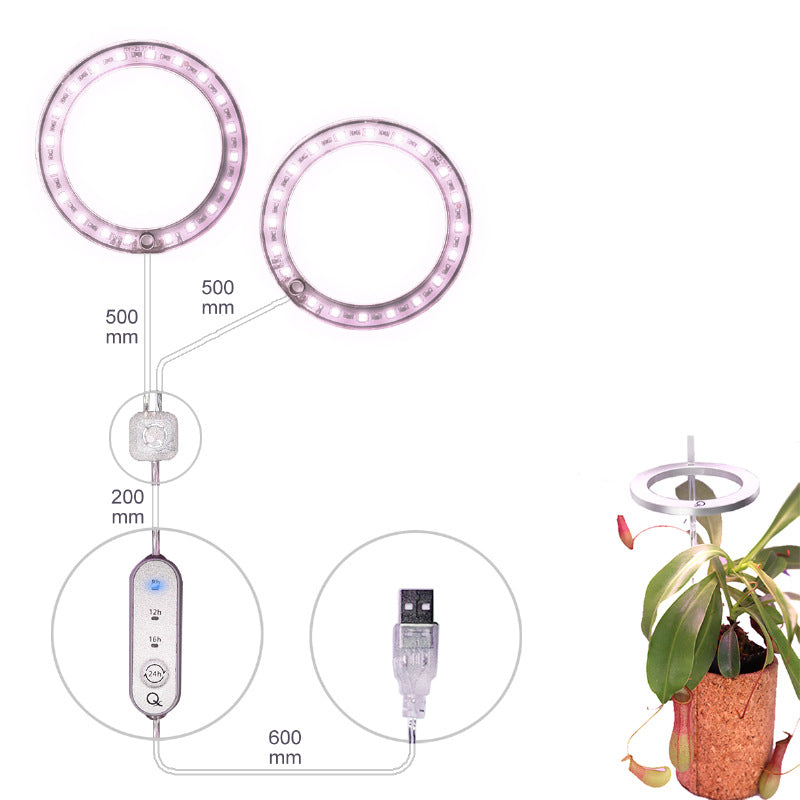 LED Grow Light Full Spectrum Angel Ring Phyto Grow Lamp USB Phytolamp - Minihomy