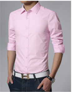 Business Shirt Candy Color Men's Casual Long-Sleeved Shirt