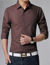 Business Shirt Candy Color Men's Casual Long-Sleeved Shirt